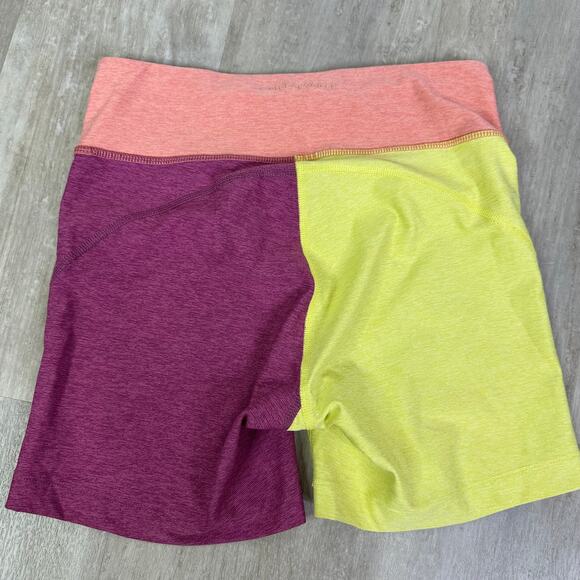 Outdoor Voices Colorblock Warmup Shorts in Nectarine/Mellow/Merlot Size Small - Picture 7 of 7